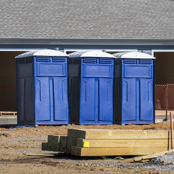 how often are the portable restrooms cleaned and serviced during a rental period in West Wyoming Pennsylvania